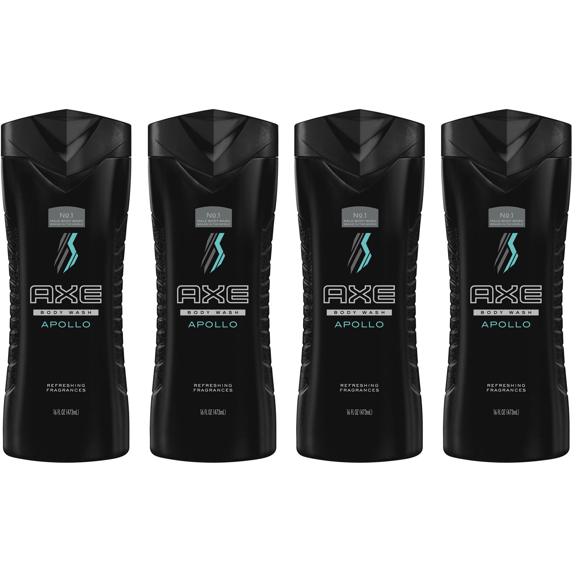 AXE Apollo Body Wash for Men, 16 oz, 4 Count