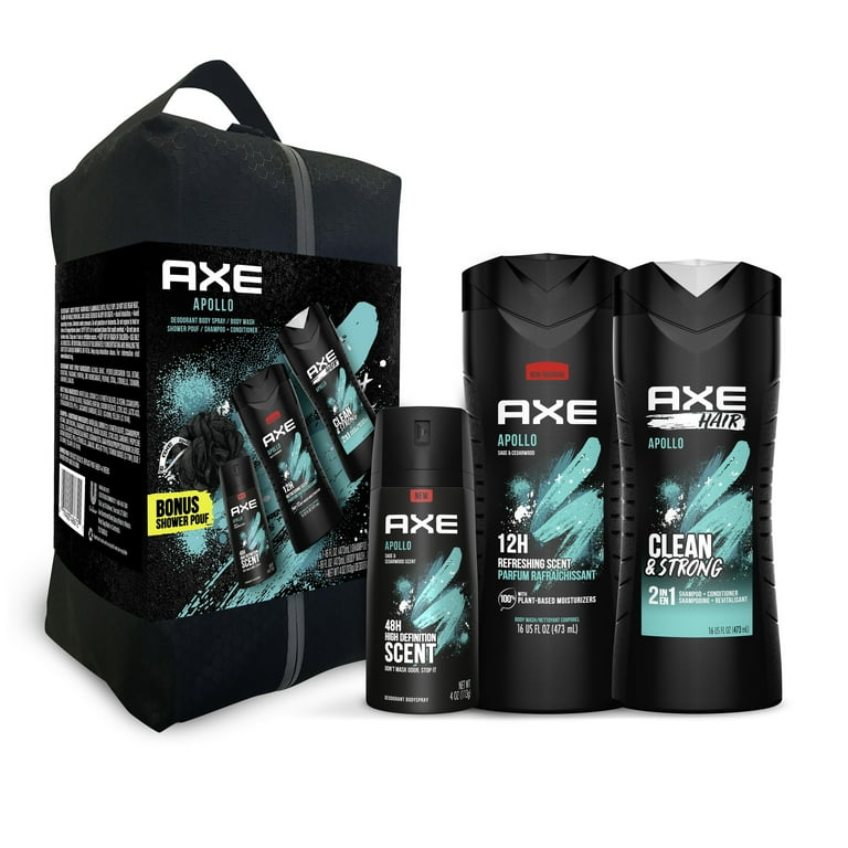 AXE Apollo Gift Set (Body Spray, Body Wash, 2-in-1 Shampoo