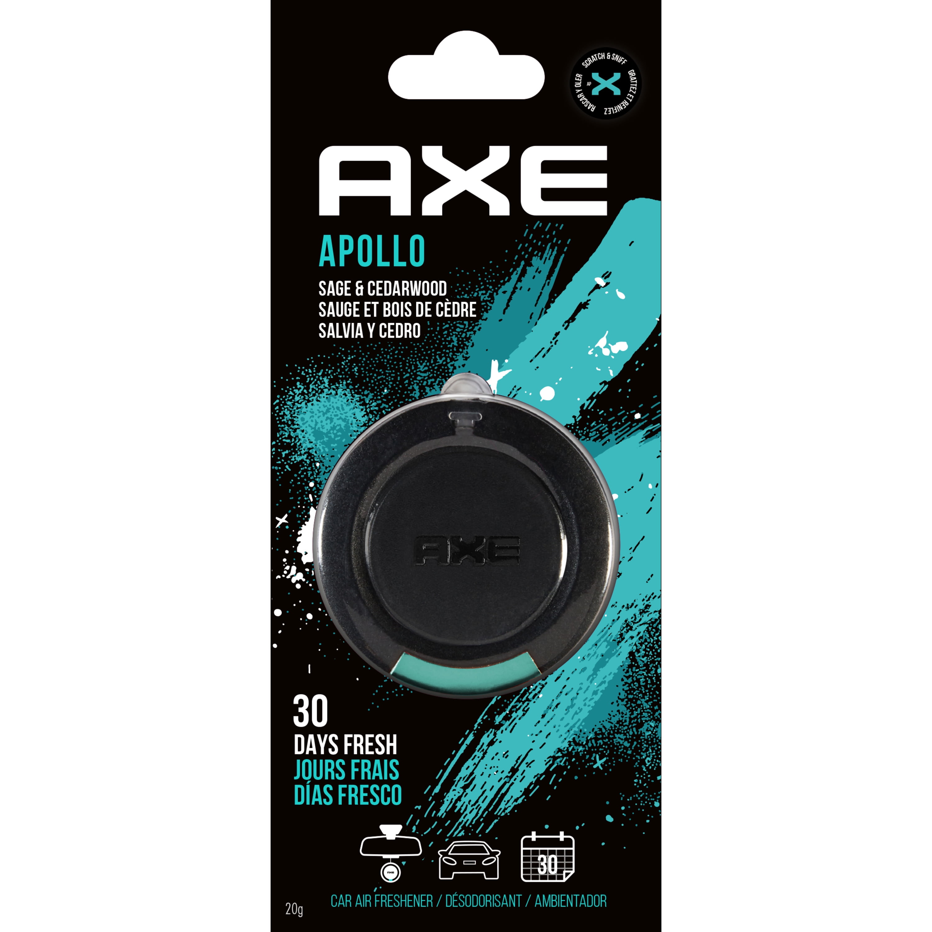 AXE Apollo Scent 3D Hanging Gel Car Air Freshener, 1 Pack