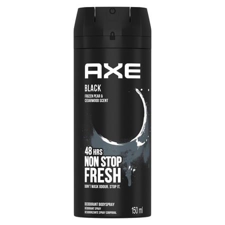 AXE Body Spray Deodorant for Men, Black Fragrance, 5.07 oz (150 mL)
