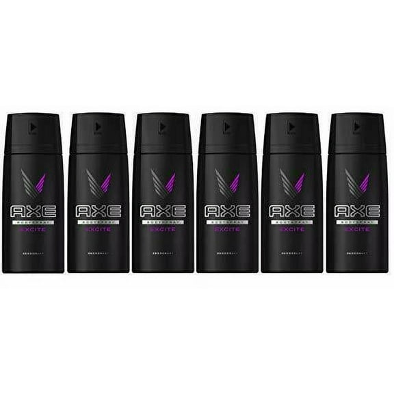 AXE Excite 48-Hour Fresh Deodorant Body Spray Fragrance for Men - 150ml - 6 PK