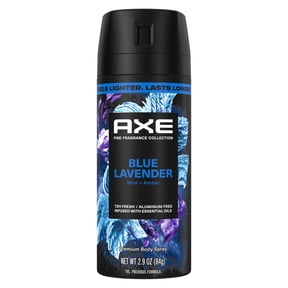 AXE Fine Fragrance Collection Body Spray 72 Hour Freshness Blue Lavender Aluminum Free, 2.9 oz