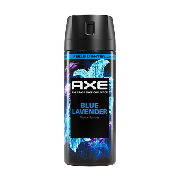 Axe Fine Fragrance Collection Body Spray 72 Hour Freshness Blue Lavender Aluminum Free ,2.9 oz Twin