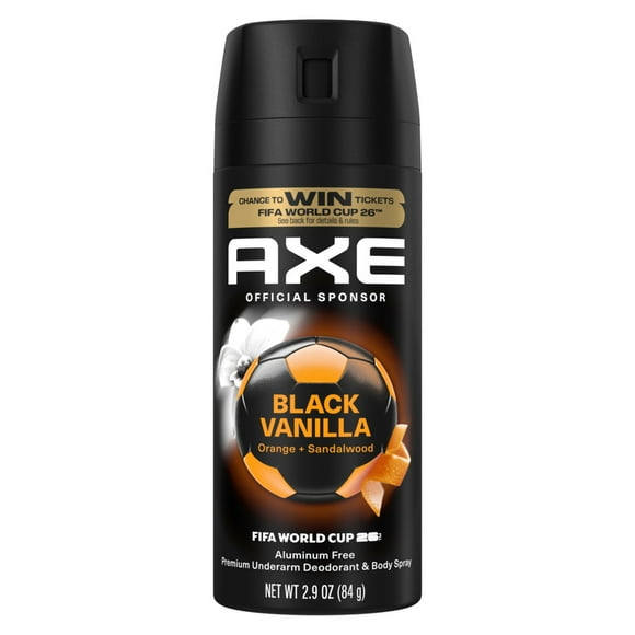 AXE Fine Fragrance Collection Body Spray 72 Hour Freshness Black Vanilla Aluminum Free, 2.9 oz