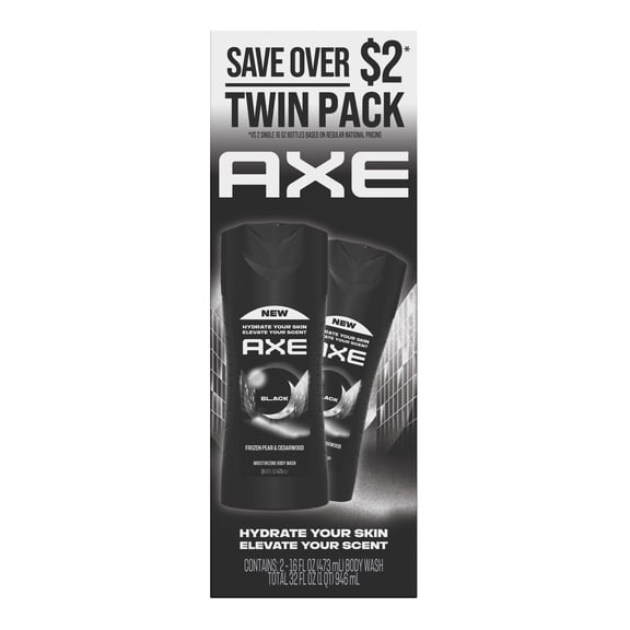 AXE Moisturizing Body Wash Black Paraben-Free & Sulfate-Free, 16 fl oz Twin