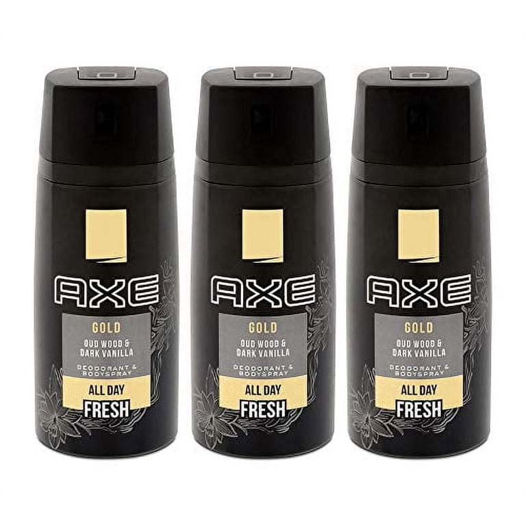 AXE, Body Spray, Gold Oud Wood and Fresh Vanilla, 5.07 oz, Pack of