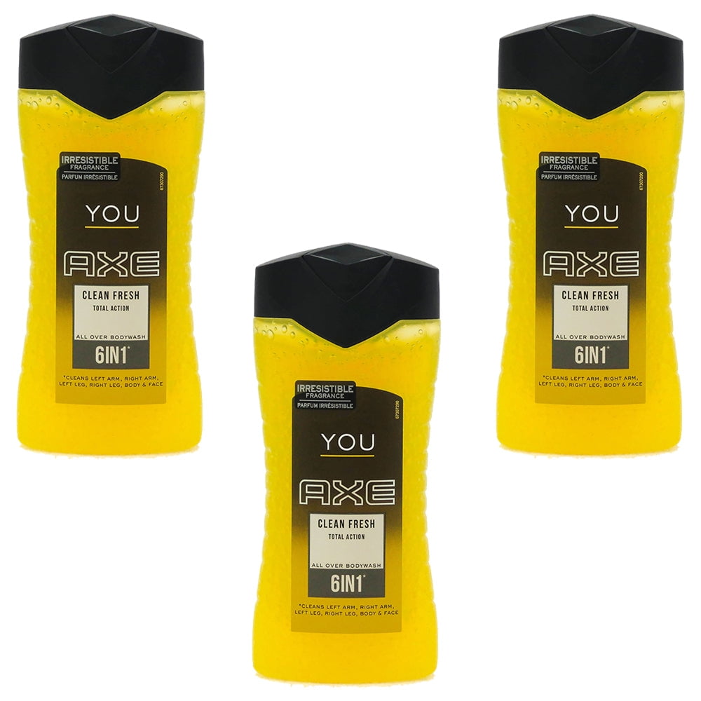 AXE Body Wash Clean Fresh YOU 6in1 / 250ml (Pack of 3)