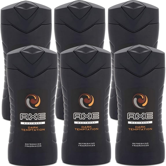 AXE Body Wash for Men, Dark Temptation 400 ML/ 13.5 Oz (Pack Of 6)