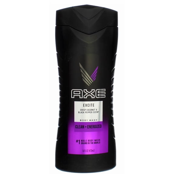 AXE Body Wash for Men, Excite, 16 fl oz (Pack of 32)