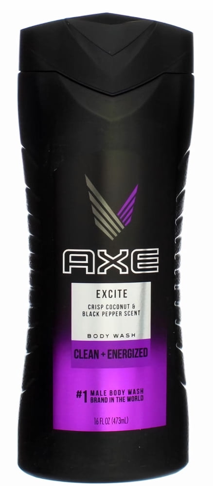 AXE Body Wash for Men, Excite, 16 fl oz (Pack of 3)