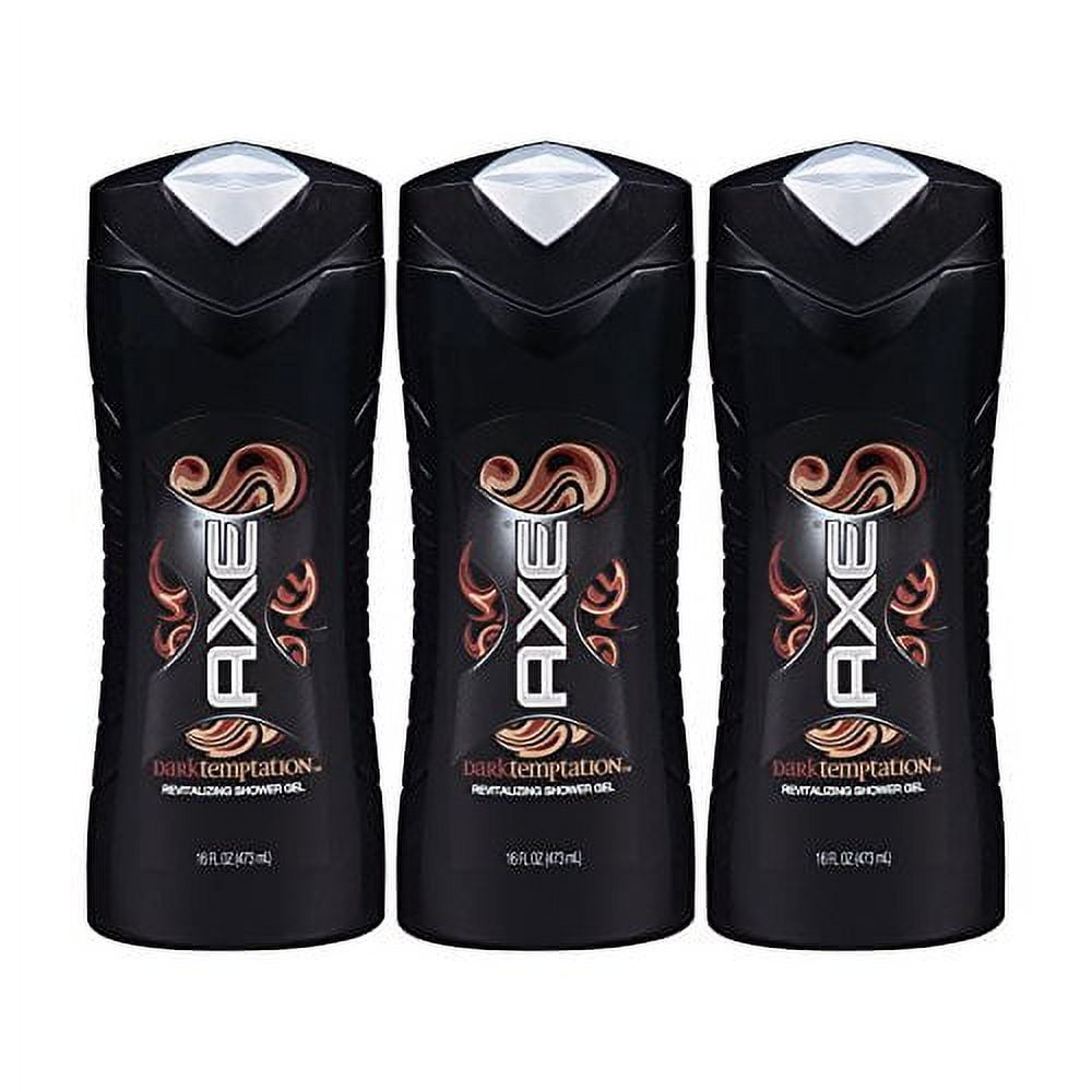 AXE Dark Temptation Body Wash for Men 16 oz (Pack of 3)