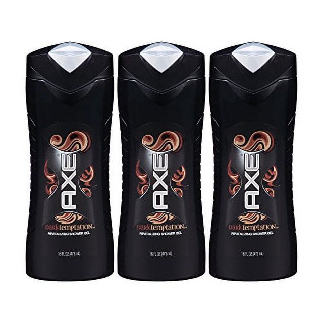 AXE Dark Temptation Body Wash for Men 16 oz (Pack of 3)