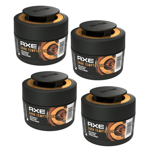 AXE Dark Temptation Car Air Freshener Gel, Odor Eliminator, 4.4 oz, Pack of 4