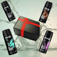 thumbnail image 1 of AXE Deodorant Body Spray for Men, Apollo, Excite, Black, Dark Temptation 48 Hours Deodorant Body Spray AHSR Products Bundle Set, Gift Set Packing, Ultra Masculine Scent 150 ml (Pack of 4), 1 of 5