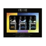 AXE Deodorant Spray for Men Scent Exploration Gift Set Blue Lavender Aqua Bergamot & Black Vanilla Aluminum Free, 1 oz 3 Count