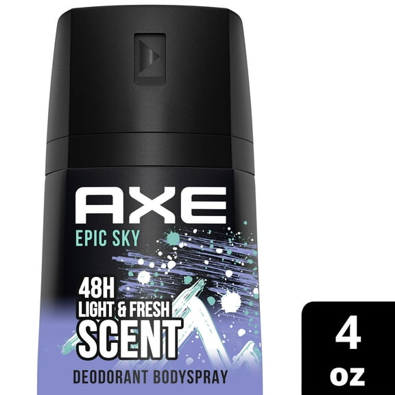 AXE Dual Action Body Spray Deodorant Epic Sky All Day Fresh Scent 4 oz
