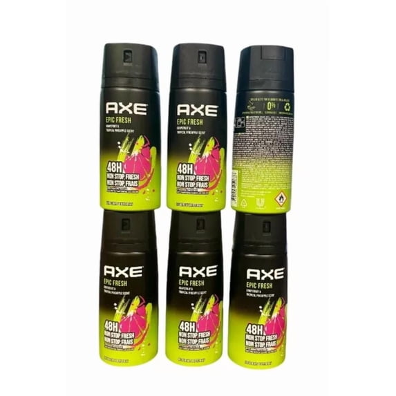 AXE EPIC FRESH 48-H FRESH DEODRANT BODY SPRAY FRAGRANCE FOR MEN 6 BOTTLES 150ML