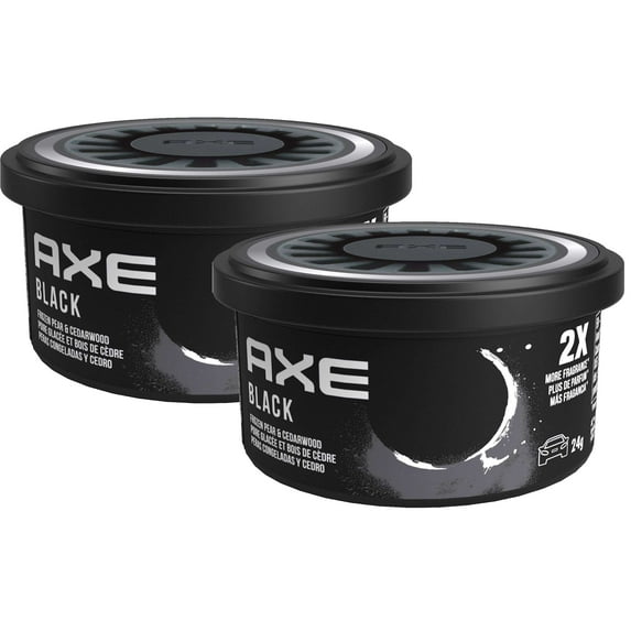 AXE Fiber Can, Black: Odor Eliminator for Strong Odor - Long Lasting Fragrance & Effective Car Air Fresheners - Automotive Essential, 2 Packs