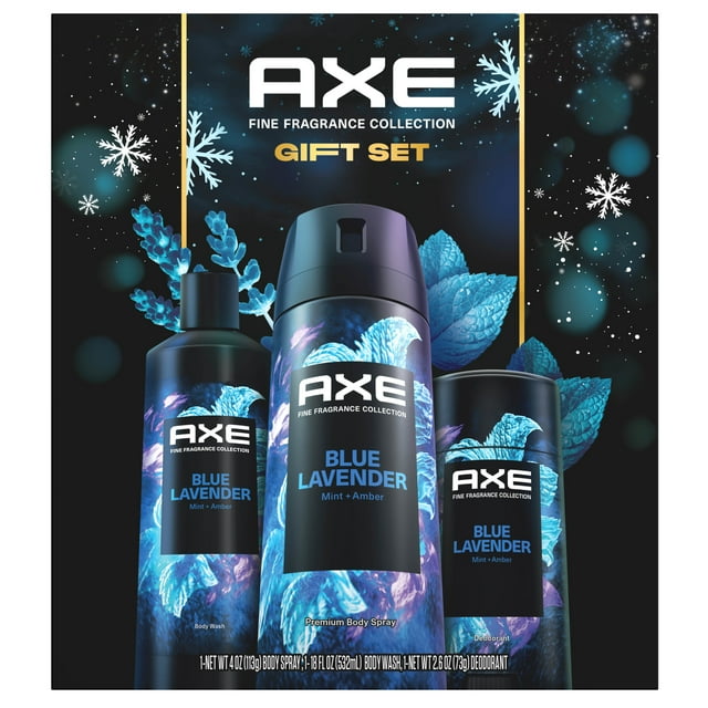 AXE Fine Fragrance Collection Holiday Gift Pack for Men Blue Lavender