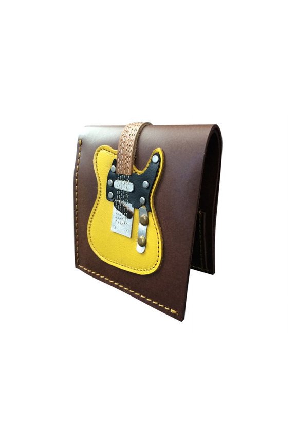 Classic Blonde Electric Guitar - Wallet - genuine leather
