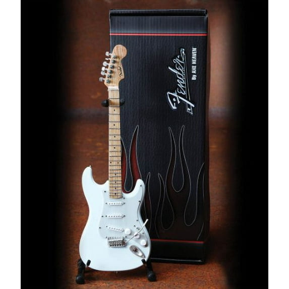 AXE HEAVEN FENDER STRAT OLYMPIC WHITE FINISH MINIATURE GUITAR REPLICA