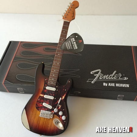 AXE HEAVEN Mini Sunburst Fender Strat Guitar Tortoise Pickguard Model