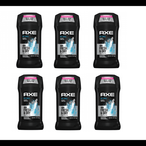 AXE ICE CHILL ICE MINT & LEMON SCENT DEO STICK 2.7 OZ 6 PACK