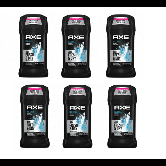 AXE ICE CHILL ICE MINT & LEMON SCENT DEO STICK 2.7 OZ 6 PACK