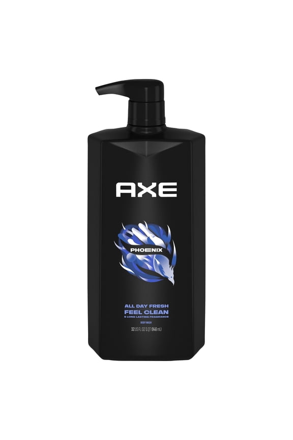 Body Wash 12h Refreshing Scent Phoenix Crushed Mint & Rosemary Men's Body Wash with 100% Plant-Based Moisturizers 32 fl oz Pump
