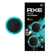 AXE Mini Vent Clip Car Air Freshener Apollo Scent, 2 Pack