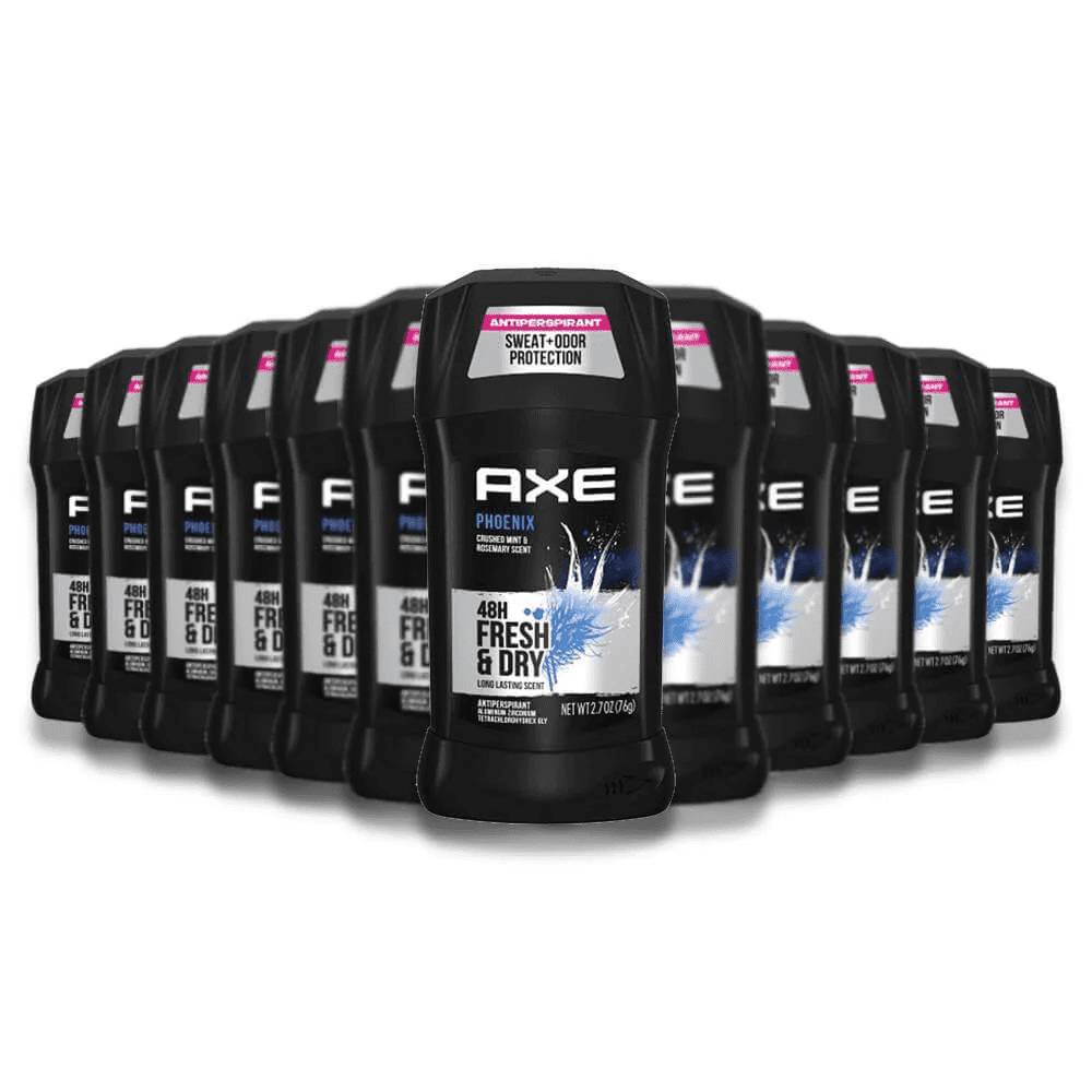 AXE Phoenix Antiperspirant For Men Mint & Rosemary 48H Sweat & Odor Protection Stay Dry For 48H With Men's Deodorant 2.7 oz  12 Pack