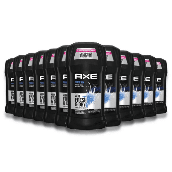 AXE Phoenix Antiperspirant For Men Mint & Rosemary 48H Sweat & Odor Protection Stay Dry For 48H With Men's Deodorant 2.7 oz 12 Pack