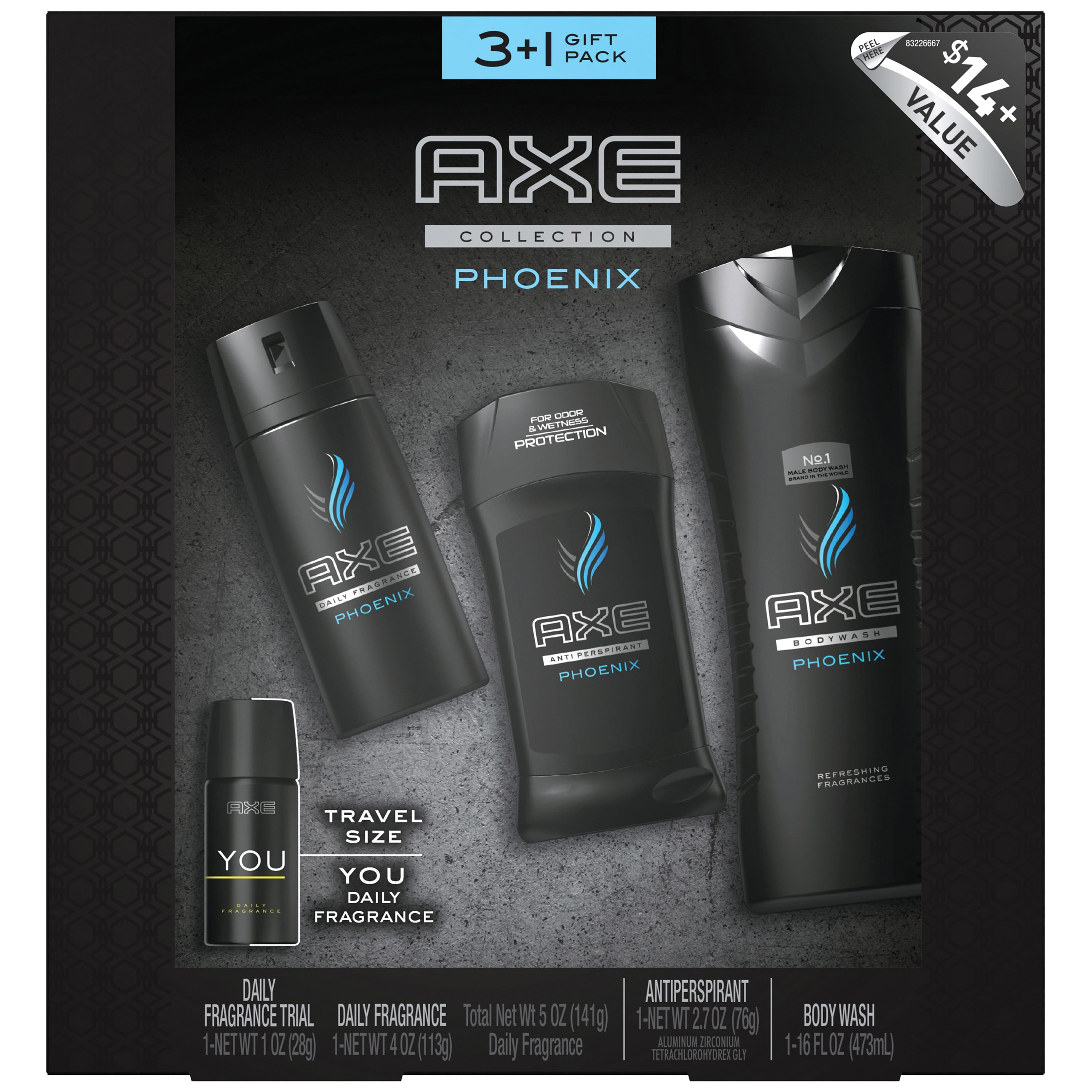 AXE Phoenix Holiday Gift Box (Body Spray / Body Wash / Antiperspirant