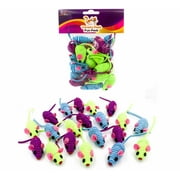 AXEL PETS 20 Hypno Colorful Mice with Rattle Sound, Interactive Catch Play Teaser Mouse Toy for Cats and Kittens. Pack of 20 Mice