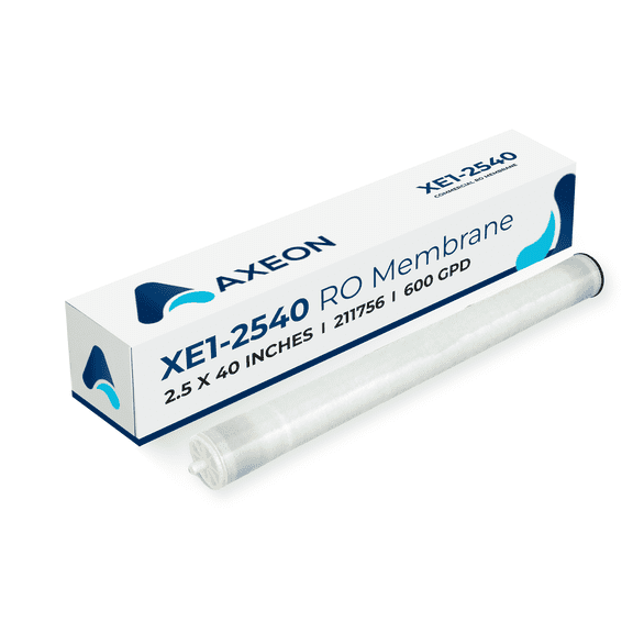 AXEON XE1-2540 Reverse Osmosis (RO) Membrane, 600 GPD, 100 PSI, 2.5" x 40", Polyamide Thin Film Composite - Replacement for RO Water Systems