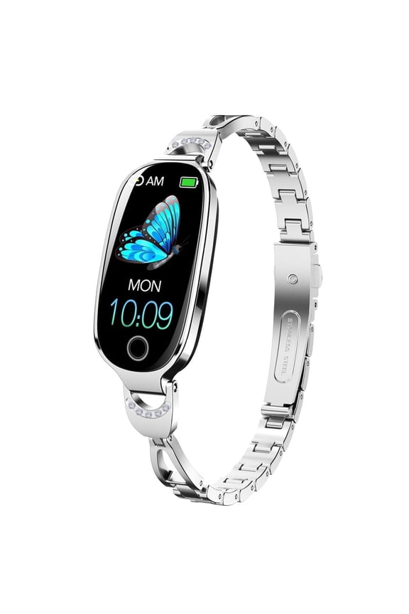 F81 Smart Watch for Women , 1.1 Inch HD Screen, IP67 Waterproof, 51 Sports Modes, 24H Activity Tracker with Sleep/Period Monitoring, Fashion Diamond-Encrusted Design
