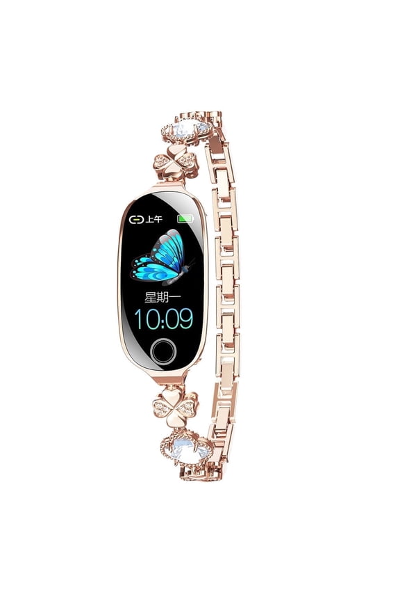 F81 Smart Watch for Women , 1.1 Inch HD Screen, IP67 Waterproof, 51 Sports Modes, 24H Activity Tracker with Sleep/Period Monitoring, Fashion Diamond-Encrusted Design