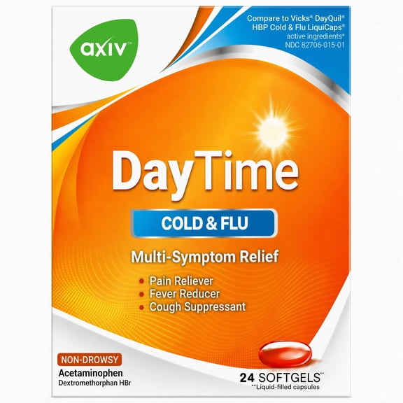 AXIV DayTime Multi-Relief Medicine for Adults, 24 Softgels