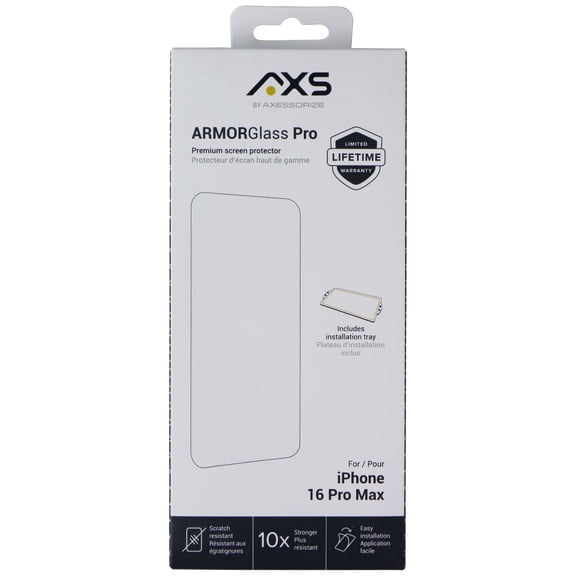 AXS ARMORGlass Pro Basic Screen Protector Compatible with Apple iPhone 16 Pro Max - Clear