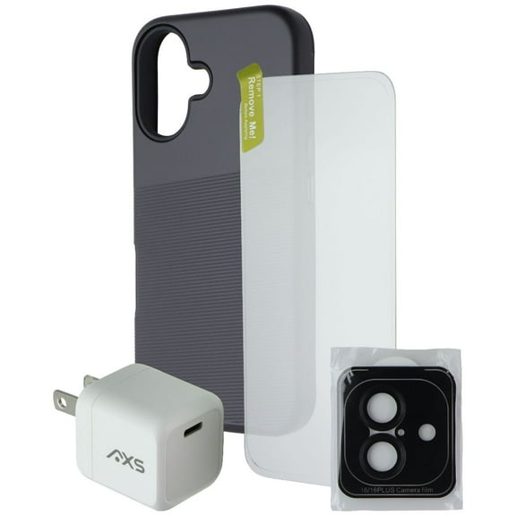 AXS Essential Bundle Compatible with Apple iPhone 16 - Black