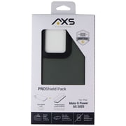 AXS ProShield Pack Glass + Slim Hybrid Case for Moto G Power 5G 2025 - Black