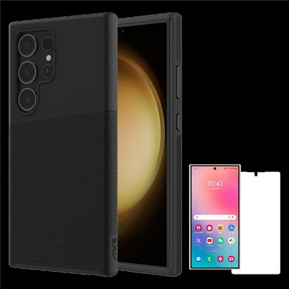 AXS PSAMR1040 Protech Plus Case & Armorglass Screen Protector for Samsung Galaxy S24 Ultra - Black