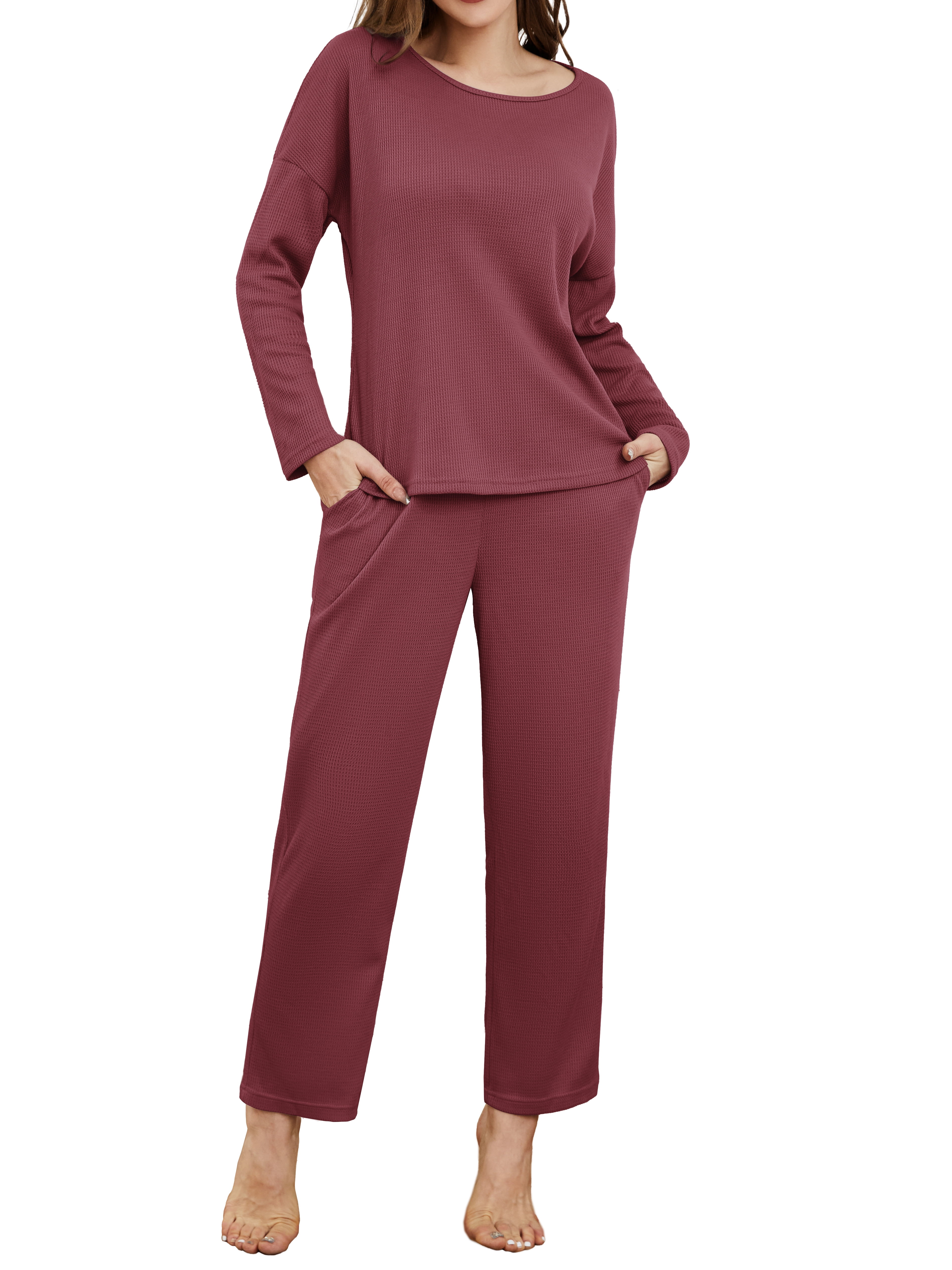 AXSAY Women’s loose and comfortable Pajamas Set Home Furnishing Long ...