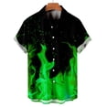 thumbnail image 1 of AXXD 3/4 Sleeve Shirts For Men,Valentine's Day Dressy Short Sleeve Turndown Collar Running Trend 3D Digital Printing Floral shirts For Mens(Clearance), 1 of 5