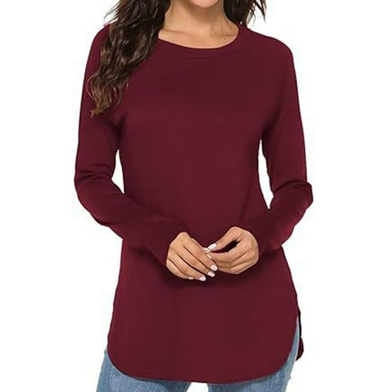 AXXD Basic Hawaiian Shirts for Women Summer 2024 Ladies Solid Color Long Sleeve Short Shirt Blouse Tops