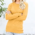thumbnail image 1 of AXXD Basic Work Shirts for Women Summer 2024 Long Sleeve Casual Round Neck Loose Pollover Shirt Tops Biouse Sweaters, 1 of 7