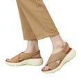 thumbnail image 1 of AXXD Beige Sandals for Women Summer Thick Sole Sandals Lightweight Non Slip Comfortable Casual Sports Paste Microfiber Shoes, 1 of 7