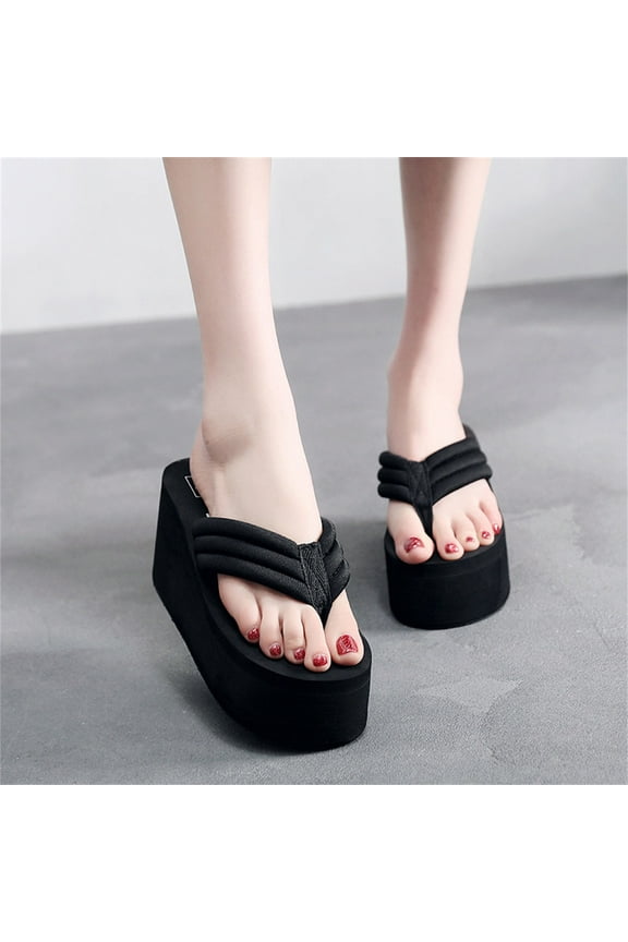Black Athletic Sandals for Women Wedge Summer Beach Mothers Day