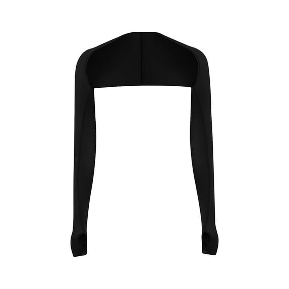 AXXD Black Basic Work Tops for Women Summer 2024 Solid Color Raglan Sleeve Shawl Sunscreen Shawl Fake Coat