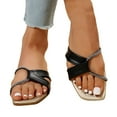 thumbnail image 1 of AXXD Black Comfortable Sandals for Women Summer Flat Beach Trendy Sparkly Walking Mothers Day, 1 of 7